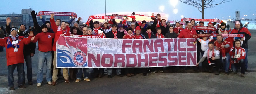 Gruppenfoto: 1. Fanclubfahrt der Fanatics Nordhessen e. V.